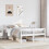 VidaXL vidaXL Senior Bed with Headboard Bed Frame White 120x190 cm Solid Wood Pine 3
