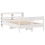 VidaXL vidaXL Bed Frame with Headboard White 150x200 cm King Size Solid Wood Pine 1