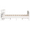 VidaXL vidaXL Bed Frame with Headboard White 150x200 cm King Size Solid Wood Pine 5