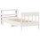 VidaXL vidaXL Bed Frame with Headboard White 75x190 cm Small Single Solid Wood Pine 3