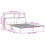 VidaXL vidaXL Bed Frame with Headboard White 150x200 cm King Size Solid Wood Pine 4