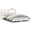 VidaXL vidaXL Bed Frame with Headboard White 150x200 cm King Size Solid Wood Pine 2