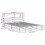 VidaXL vidaXL Bed Frame with Headboard Bed Base White 120x200 cm Solid Wood Pine 4