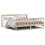 VidaXL vidaXL Bed Frame with Headboard Bed 180x200 cm Super King Solid Wood Pine 1