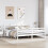 VidaXL vidaXL Bed Frame with Headboard Bed Base White 200x200 cm Solid Wood Pine 3