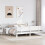 VidaXL vidaXL Bed Frame with Headboard Bed Base White 200x200 cm Solid Wood Pine 3