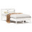 VidaXL vidaXL Bed Frame with Headboard Bed White 90x190 cm Single Solid Wood Pine 2
