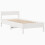 VidaXL vidaXL Bed Frame with Headboard White 75x190 cm Small Single Solid Wood Pine 7