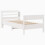 VidaXL vidaXL Bed Frame with Headboard White 75x190 cm Small Single Solid Wood Pine 2