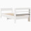 VidaXL vidaXL Bed Frame with Headboard White 75x190 cm Small Single Solid Wood Pine 6