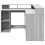 VidaXL vidaXL Desk with LED Lights Writing Working Table Grey Sonoma Engineered Wood 6