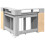 VidaXL vidaXL Desk with LED Lights Writing Working Table Grey Sonoma Engineered Wood 8