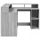 VidaXL vidaXL Desk with LED Lights Writing Working Table Grey Sonoma Engineered Wood 7