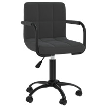vidaXL Swivel Office Chair Computer Chair Swivel Stool Desk Chair Black Velvet