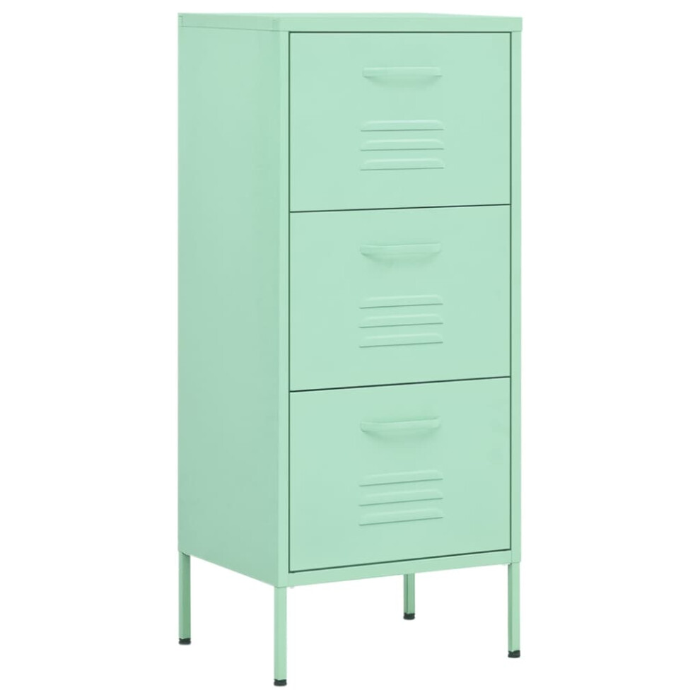 vidaXL Storage Cabinet Mint Steel Home Decor Furniture Sideboard Side Cabinet