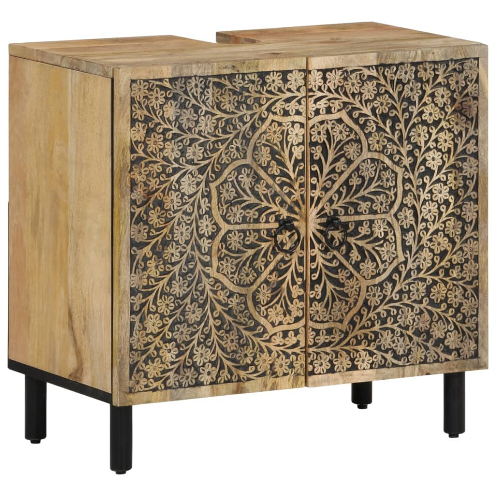 Vidaxl Bathroom Sink Cabinet Sink Unit Storage Vanity Unit Solid Wood Mango