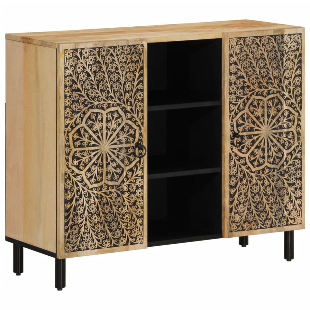 Vidaxl Side Cabinet Home Storage Cabinet Cupboard Sideboard Solid Wood Mango