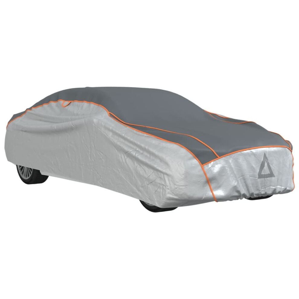 vidaXL Car Cover for Sedan Hail Protection Full Waterproof XXL Grey and Silver