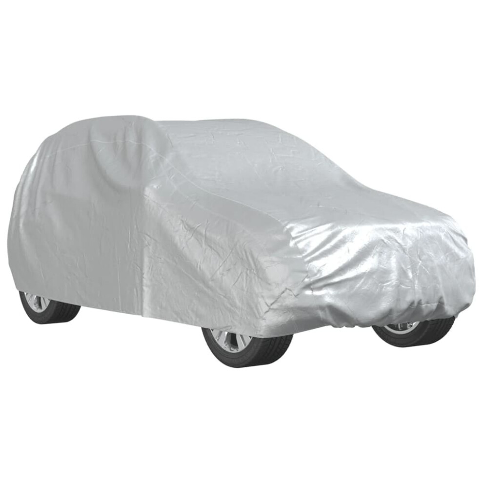 Vidaxl Car Cover For Suv With Buckle Straps Full Waterproof Silver M Peva