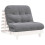 VidaXL vidaXL Futon Sofa Bed with Mattress Floor Bed Couch White Solid Wood Pine 1