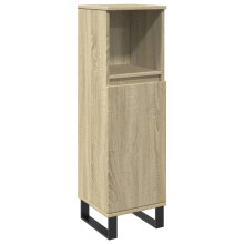vidaXL Bathroom Cabinet Storage Cabinet Vanity Unit Sonoma Oak Engineered Wood