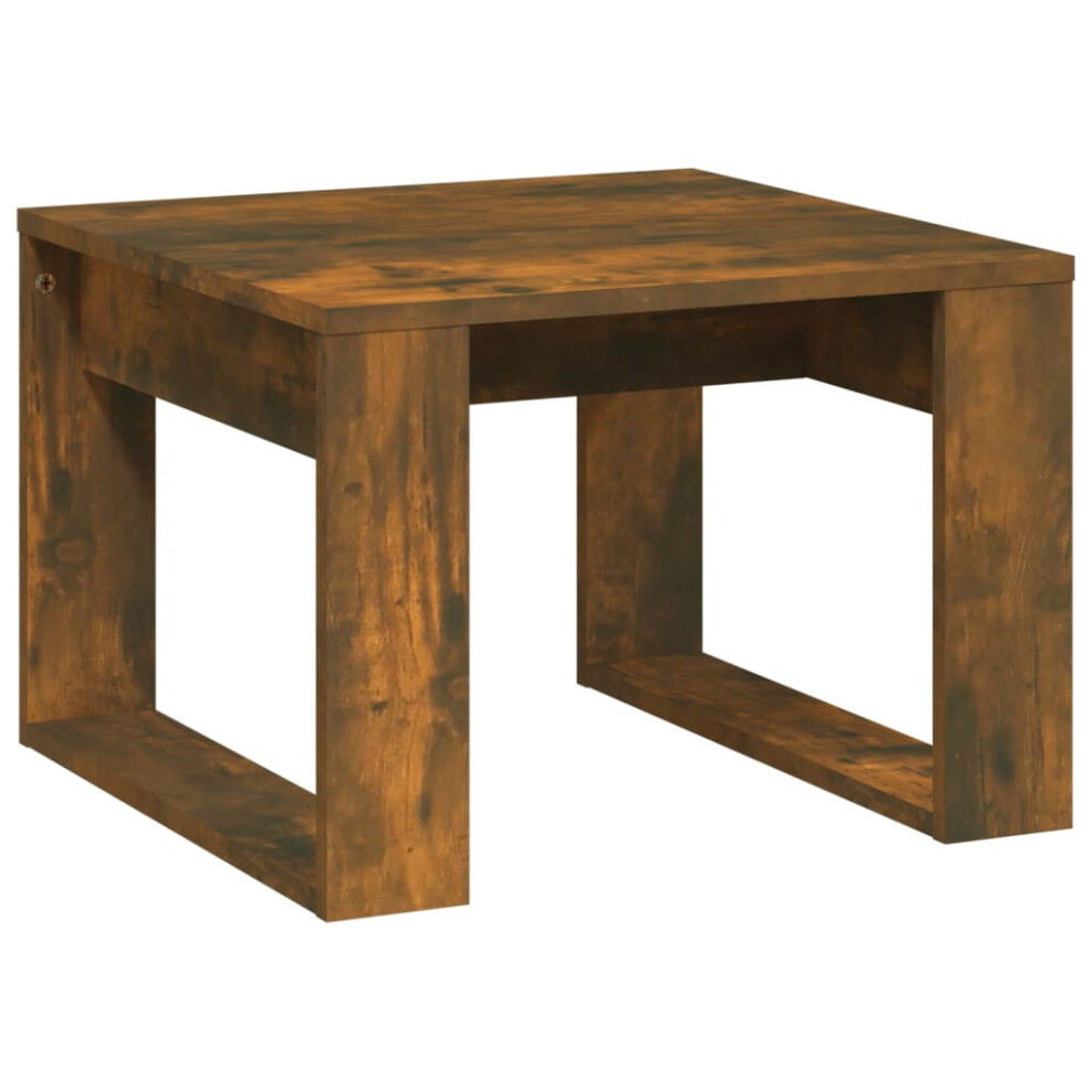 Vidaxl Side Table Smoked Oak Engineered Wood Sofa Console Couch Tea End Table