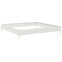 vidaXL Hochbeet Weiß 100x100x18,5 cm Stahl