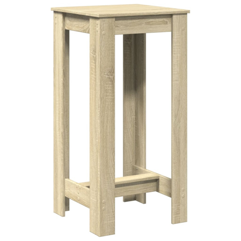Vidaxl Bar Table Kitchen Pub Table Bistro Table Sonoma Oak Engineered Wood