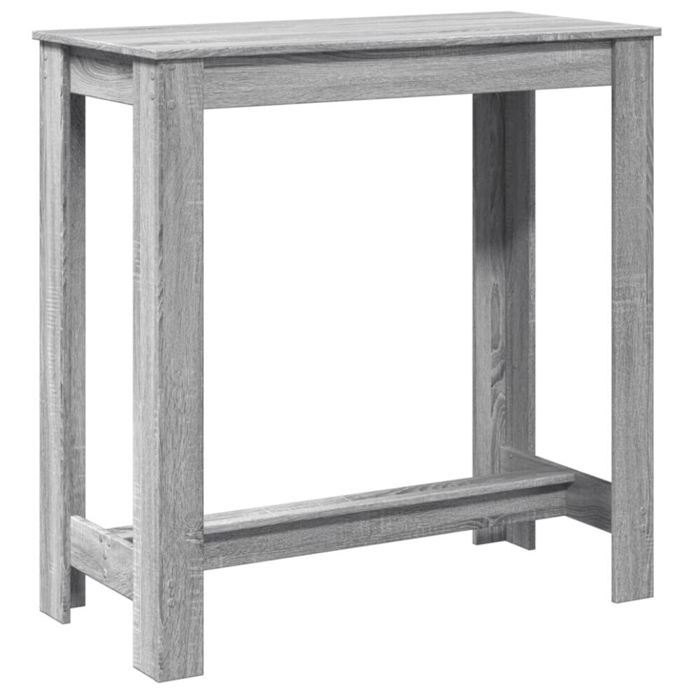 vidaXL Bar Table Kitchen Pub Table Bistro Table Grey Sonoma Engineered Wood