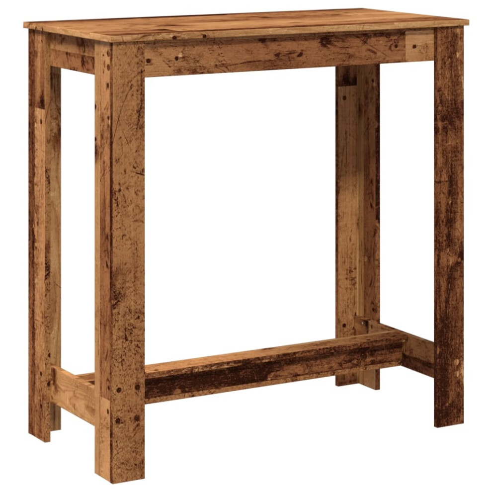 Vidaxl Bar Table Kitchen Counter Table Bistro Table Old Wood Engineered Wood