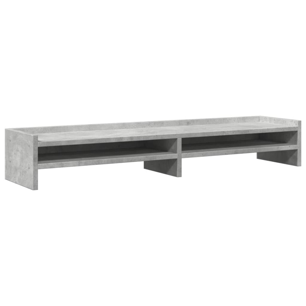 vidaXL Monitor Stand Computer Monitor Riser Concrete Grey Engineered Wood