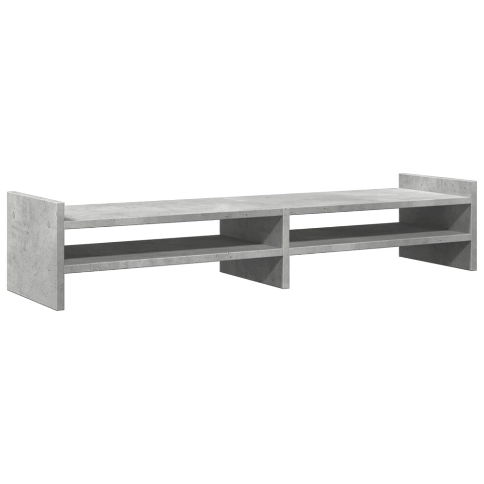 vidaXL Monitor Stand Computer Monitor Riser Concrete Grey Engineered Wood