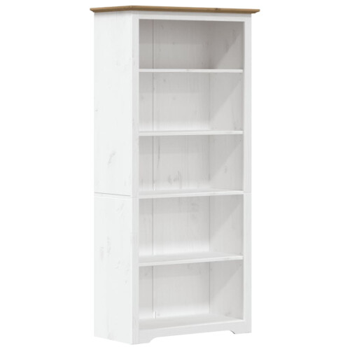 VidaXL vidaXL Bookcase Bookshelf Sideboard Cabinet BODO Brown Solid Wood Pine 5-Tier 1