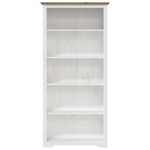 VidaXL vidaXL Bookcase Bookshelf Sideboard Cabinet BODO Brown Solid Wood Pine 5-Tier 2
