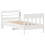 VidaXL vidaXL Bed Frame with Headboard White 75x190 cm Small Single Solid Wood Pine 1