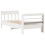 VidaXL vidaXL Bed Frame with Headboard White 75x190 cm Small Single Solid Wood Pine 6