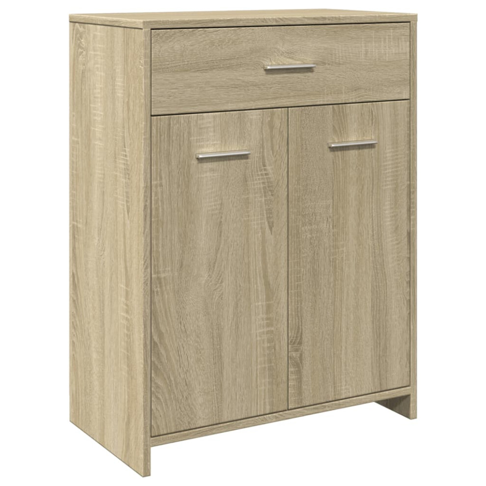 vidaXL Bathroom Cabinet Storage Cabinet Vanity Unit Sonoma Oak Engineered Wood