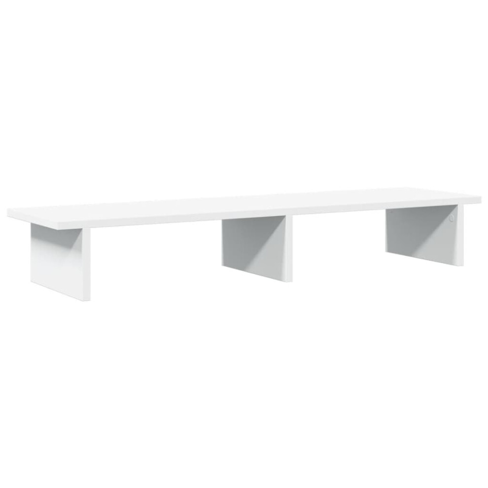 Vidaxl Monitor Stand Computer Stand Display Riser Stand Engineered Wood White