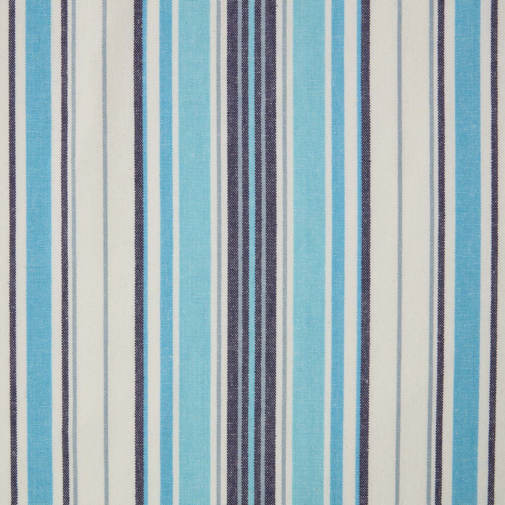 Homescapes Pure Cotton New England Stripe Fabric 150Cm Wide Blue