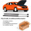 (Orange Carbon Fiber) For Hyundai i20N 2020 2021 2022 2023 2024 Front Hood Bonnet Modify Refit Gas Spring Fiber Lift Supports Struts Rod Shocks 3