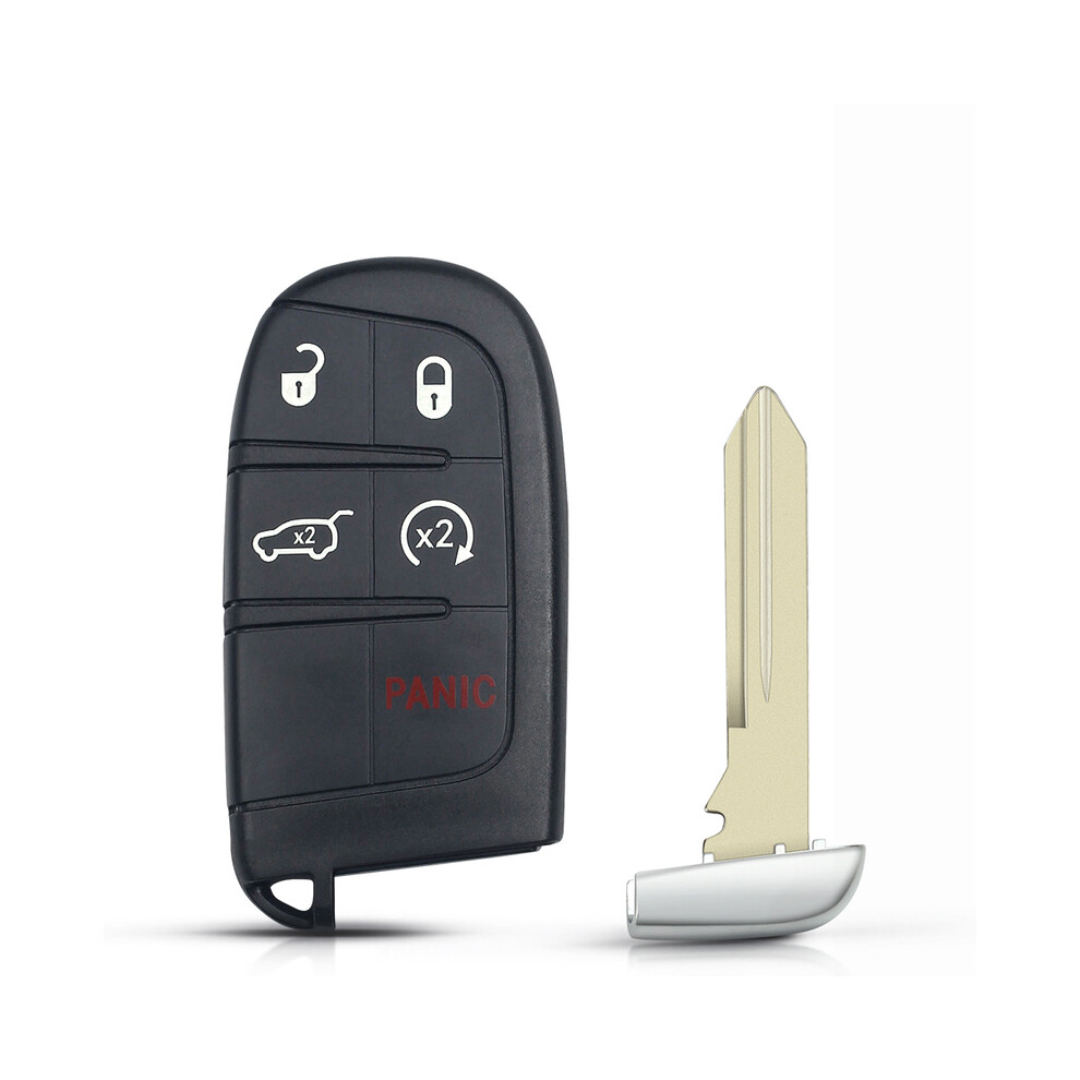 (Model 4) For Jeep Renegade Compass Cherokee Dodge Ram 1500 Journey Charger Chrysler 1500 2/3/4/5 Buttons Smart Remote Key Shell 8704304405449
