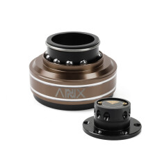 (Brown) RASTP-6 Hole Racing Simulator Game Steering Wheel Quick Release Hub Adapter 70mm For MOZA Simagic M10 A/Mini Euro Truck RS-QR040