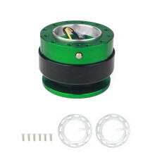 (Green) 4 Colors Available Universal Steering Wheel Snap Off Quick Release Hub Adapter Boss Kit SRK-200 Put In The Style With Sound