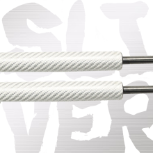 (Silver Carbon Fiber) 2x Rear Window Lift Supports for Cadillac Escalade 2007-2014 Chevrolet Tahoe 2007-2014 GMC Yukon XL 1500 2500 2007-2014