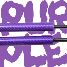(Purple Carbon Fiber) 2x Rear Window Lift Supports for Cadillac Escalade 2007-2014 Chevrolet Tahoe 2007-2014 GMC Yukon XL 1500 2500 2007-2014