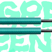 (Green Carbon Fiber) 2x Rear Window Lift Supports for Cadillac Escalade 2007-2014 Chevrolet Tahoe 2007-2014 GMC Yukon XL 1500 2500 2007-2014