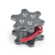 (Full set gray) For Q1r Aluminum Alloy 70MM Steering Wheel Quick Release For SIMAGIC For Thrustmaster For  Logitech For Racing Games