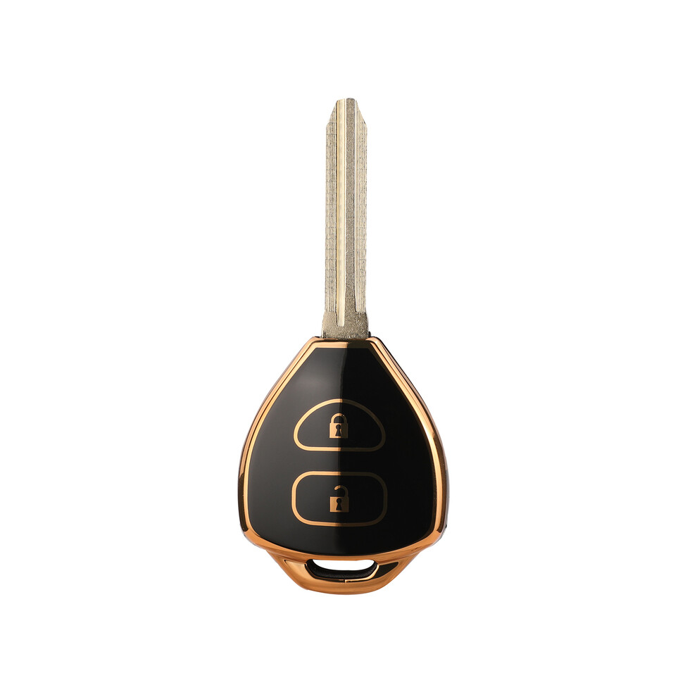 (2B ) Tpu Remote Car Key Shell Case Cover Fob For Toyota Camry Avalon Corolla Matrix Rav4 Venza Yaris Black 8704304412850