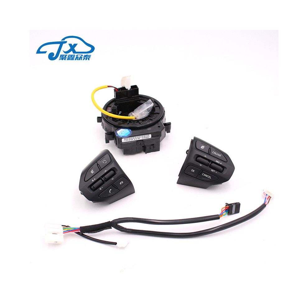 (Ivory) For Kia Picanto (Morning) 2017 Steering Wheel Button Switch Fixed Speed Cruise Button Multimedia Control Switch Assembly Cable Ivory 8704304414199