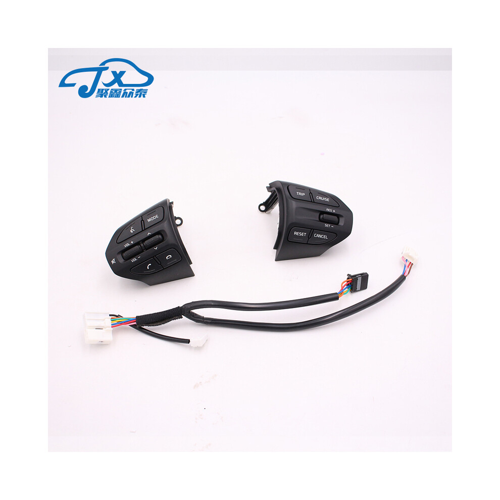 (Silver) For Kia Picanto (Morning) 2017 Steering Wheel Button Switch Fixed Speed Cruise Button Multimedia Control Switch Assembly Cable Silver 8704304414229